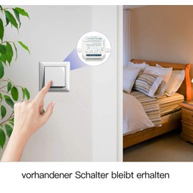 LoraTap 1er Wifi Schalter Relais Modul 4.0 Smart Schalter (vorhandener Schalter bleibt erhalten)