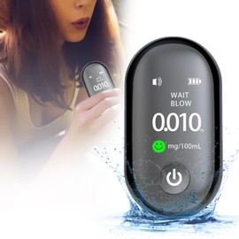 Portable breathalyzer for Alcohol,Breathalyzer TFT High Definition Screen,Quick Test and Get Results-Prevention of Drink Driving,USB-C Charging,Black,Breathalyzer Keychain
