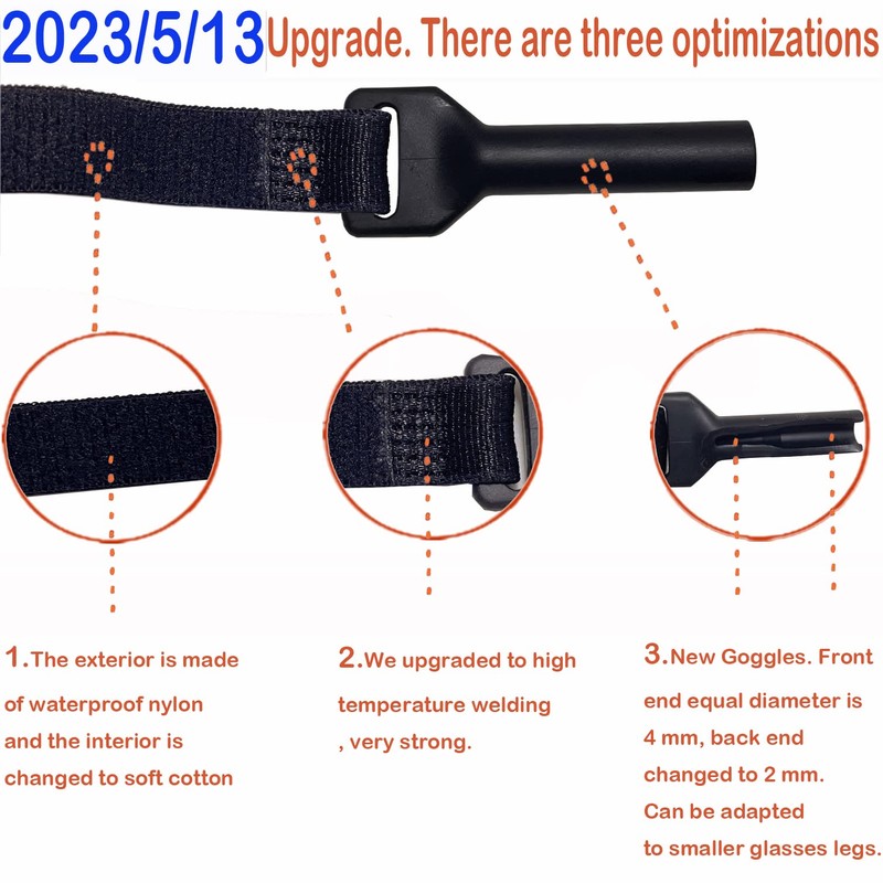 KSACLE Adjustable Glasses Strap - Upgrade 4 Pack No Tail