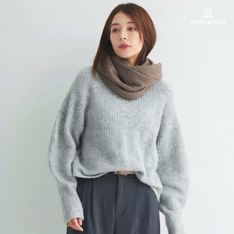 Makoka 100% Cashmere Scarf, Large, Plain, 78.7 x 23.6 inches