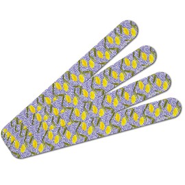 Lemons and Dots Double-Sided Nail File Emery Board Set 4 Pack
