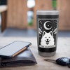 Tarot Card Vintage Crescent Moon Samoyed Dog Mom Stainless Steel