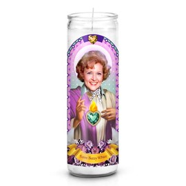 Saint Betty White: Celebrity Prayer Candle, Saint Candle, Votive Candle, Non Scented, Novelty Candle, The Golden Girls, Rose Nylund.