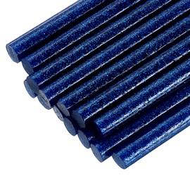 sourcing map 16 Pcs Mini Hot Glue Sticks, 0.28" Dia x 3.94" Long EVA Glue Gun Sticks, Flash Blue Mini Hot Melt Glue Sticks for DIY Craft Sticky Projects