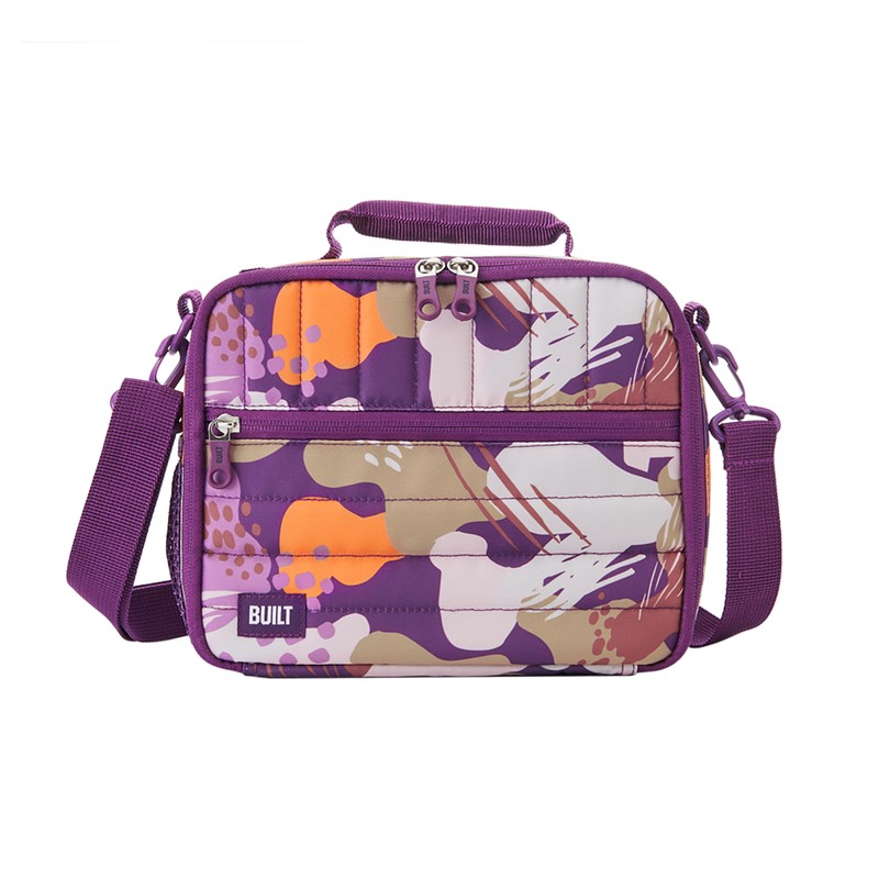 BUILT Puffer Water-Resistant Polyester Lunch Box, Lightweight Insulated and Reusable