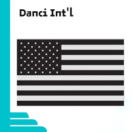 Danci Int'l Side Front Matte Black Decal USA Flag Sticker for For Toyota Tacoma 2016-2023