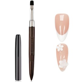 MOLILON Nail Art Clean Up Brushes, Oval Nail Cleanup Brush, Gel Nails Brushes, Acetone Manicure Brush for Nails Art Design Painting and Cleaning Polish Mistake on the Cuticles for DIY & Salon Use