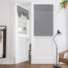 HOMEIDEAS Light Grey French Door Curtains, Privacy Blackout Door Curtains,