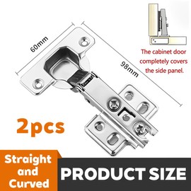 KYLOS Scharnier Mit Softclose In Standardgröße 2Er Set | Türscharniere Mit Gasdruckfeder | Schrankscharnier Mit 105° Öffnungswinkel | Topfscharnier Ø 35 Mm (2 Stück/Eckanschlag)