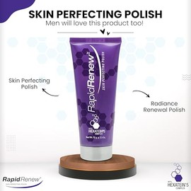 RapidRenew - Esmalte perfeccionador de la piel, lavado facial exfoliante y exfoliante facial con vitamina C, complejo de hexateína 5, exfoliante facia