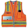 Ergodyne GloWear 8254HDZ Class 2 Heavy-Duty Surveyors Safety Vest ,Orange,