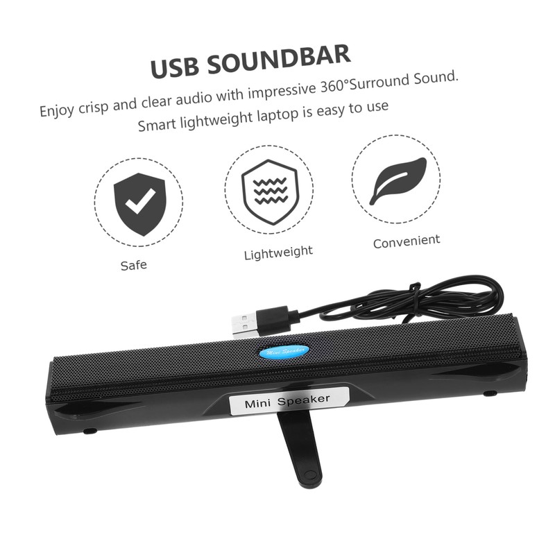 KOMBIUDA 19 Stereo Soundbar 360° Surround Soundbar for Computer Speaker