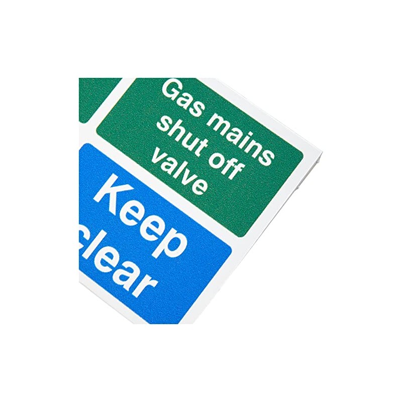 Seco Gas Mains Shut Off Valve Sign, 100mm x 75mm