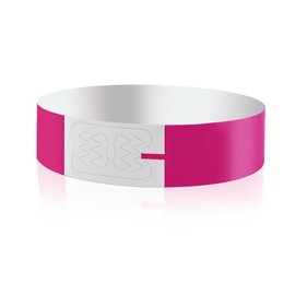 Vicloon Event Bracelets, Pack of 100 Festival Bracelets, Paper Bracelets, Waterproof Wristbands, 19 x 255 mm, Entrance Bands for Control and Safety at Events and Events, for Parties (Pink)