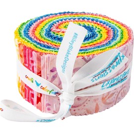 Expressions Batiks Sorbet and Sundaes Rolie Polie 40 2.5-inch Strips Jelly Roll Riley Blake RP-SS-40