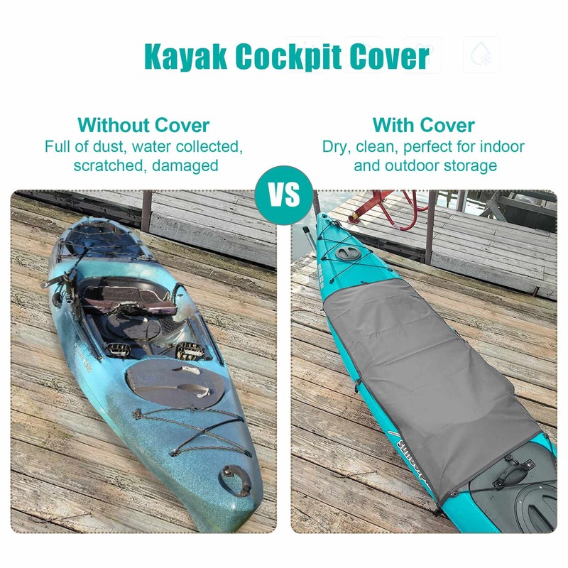 Explore Land Universal Kayak Cockpit Drape Waterproof Seal Cockpit Cover