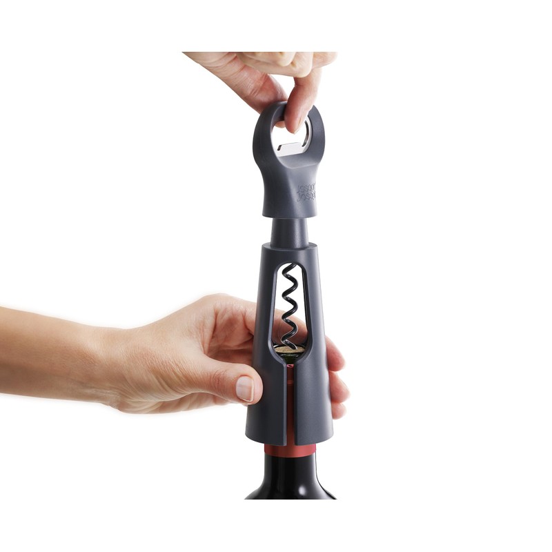 Joseph Joseph Duo 3-in-1 Corkscrew, Black