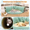 BWOGUE Bunny Tunnel Bed, 2-in-1 Collapsible Tunnel Tubes Toys with