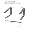 SOUNDANCE Laptop Stand for Desk, Metal Computer Riser, Heavy Stable