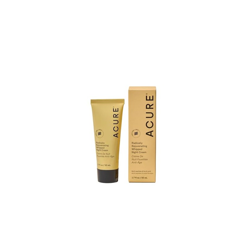 Acure Crema Nocturna Rejuvenecedora Atenuar Arrugas Multi Péptidos Vitamina Glicoproteinas