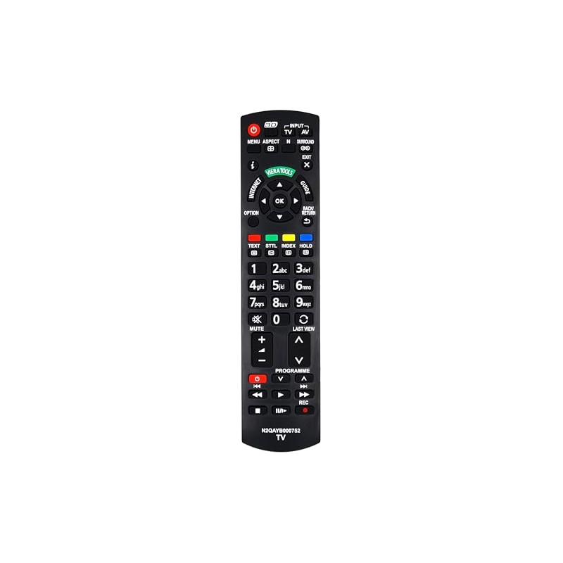 Replacement TV Remote Control for Panasonic N2QAYB000752 TV