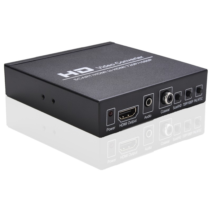 SCART/HD to HD Video Converter Support 720P/1080P Switch PAL/NTSC Switch