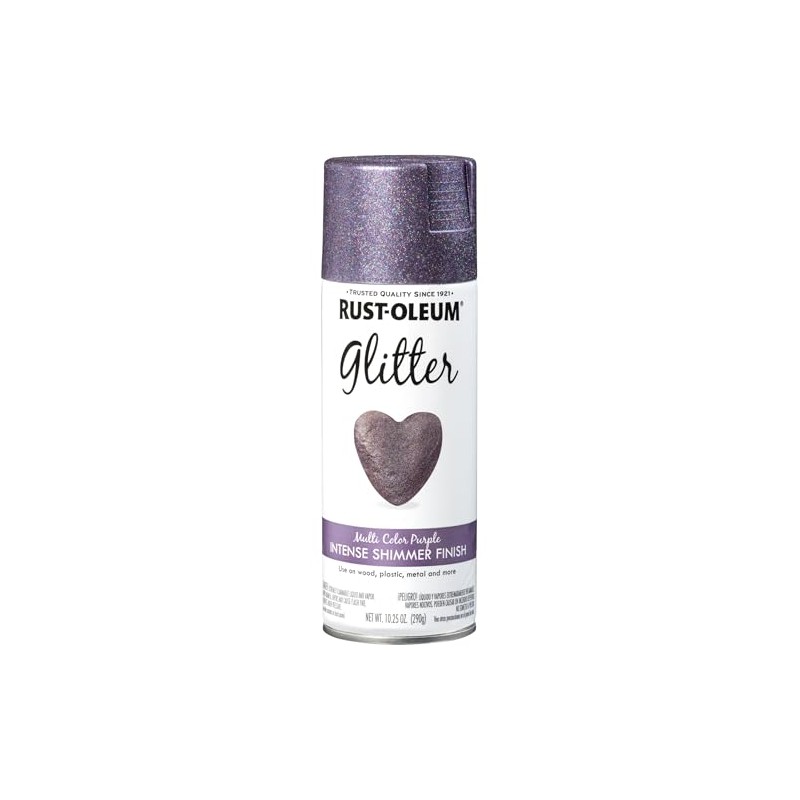 Rust-Oleum 342607 Specialty Glitter Spray Paint, 10.25 oz, Purple Multi-Color