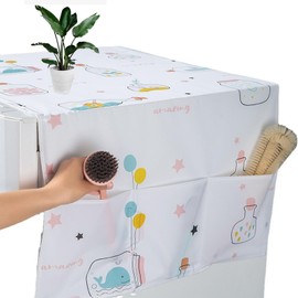 RWOORA Refrigerator Dust Cloth,multipurpose Proof Cover Washing Machine Waterproof Cover With Storage Pockets Bags,for Oven,dishwasher,kitchen Appliances