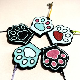 CTABPALS Soda Can Opener Pop Can Tab Opener With Keychain Strap Help for Long Nails,Kids,Sore Hands,Arthritis Cat Paw Blue 1PC