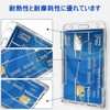 Samcos ID Card Holder Retractable Badge Reel Clip Plastic Transparent