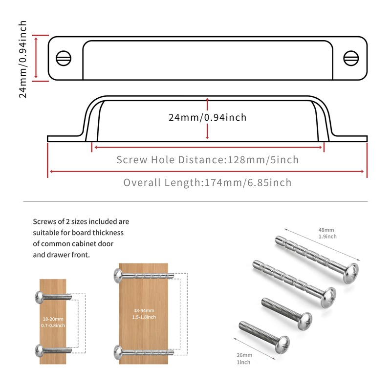 Dosoye 5 Packs 5in(128mm) Drawer Pulls Brushed Nickel Cabinet Cup