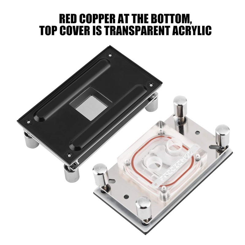 Tangxi Computer CPU Water Cooling Block Red Copper + PMMA
