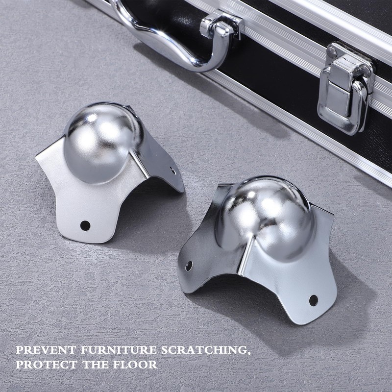 Wakauto 8 Pieces Ball Corner Edge Protector,Metal Furniture Flight Case