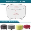 HFCNMY Ottoman Cover - Velvet Round Ottoman Slipcover, Thick, Washable,