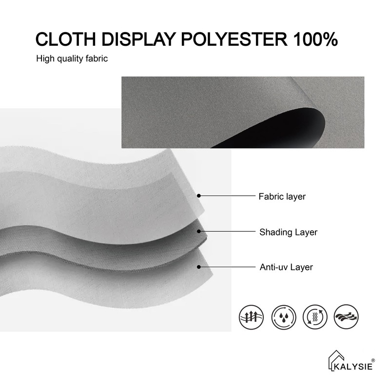 KALYSIE Custom Roller Shades 100% Blackout Blinds for Windows and