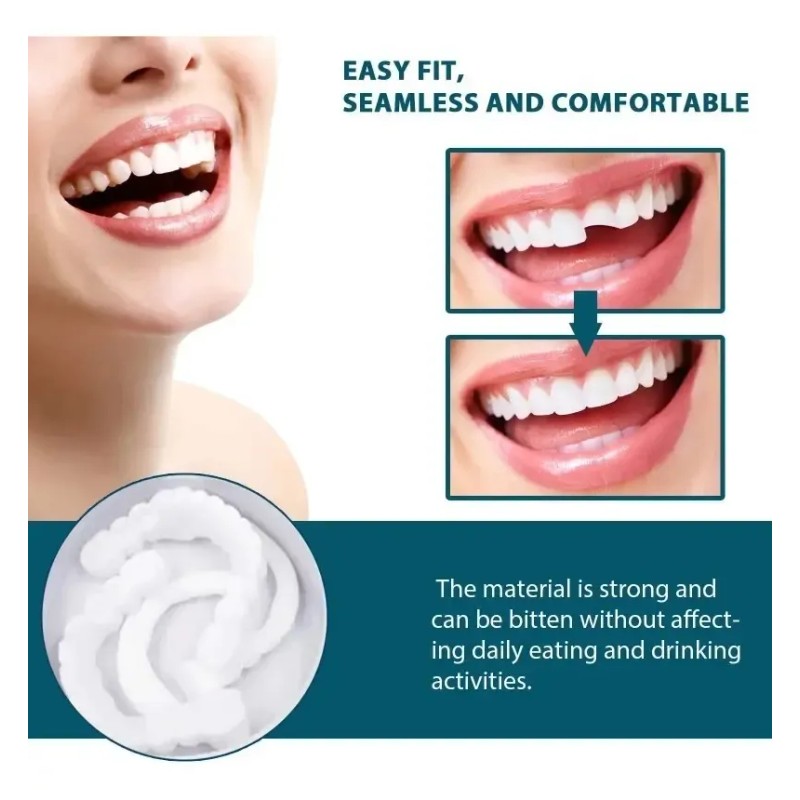 1 Par Carillas Postiza Restauradora Dientes Postizos Sonrisa