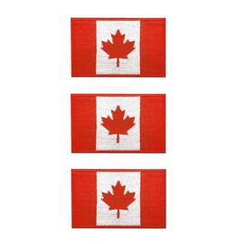 3PCS Canadian Maple Leaf Flag Patches - Canada Flag Patch for Backpack (Style1)