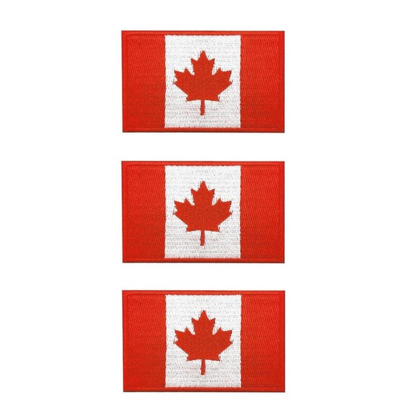 3PCS Canadian Maple Leaf Flag Patches - Canada Flag Patch