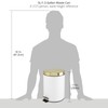 mDesign Small Modern 1.3 Gallon Round Metal Lidded Step Trash