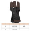 Archery Glove Finger Tab Accessories Three Finger Guard PU Leather