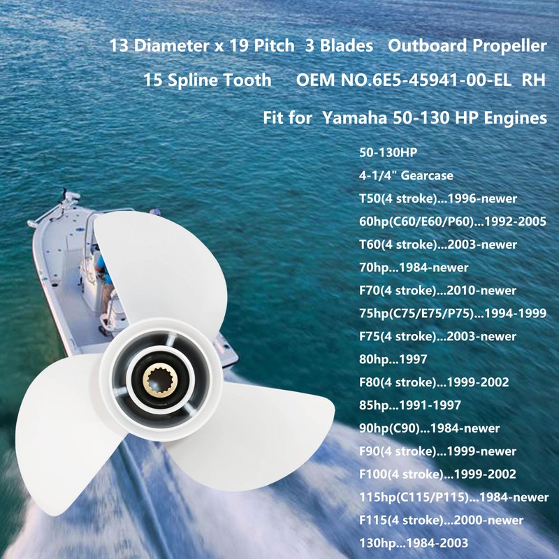 Boat Propeller for Yamaha 50 60 70 75 80 85