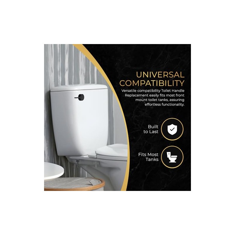 RAVINE Premium Modern Luxury Universal Toilet Handle Replacement, Majestic Collection.
