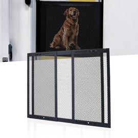 LCGAOYA RV Entry Screen Door Protector Grille for Dogs, Adjustable RV Screen Door Guard 20Inch High - Fits Door Widths 22" - 31.5", RV Door Camper Screen Door Grill, Black-20Inch High