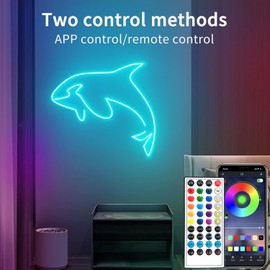 50ft Led Neon Rope Lights,Control with App/Remote,Flexible Led Rope Lights IP67 Outdoor RGB Neon Lights Waterproof,Music Sync Color Changing, led Lights for Bedroom Indoor