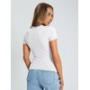 Trendy Queen Womens Basic T Shirts Summer Tops 2025 Crop