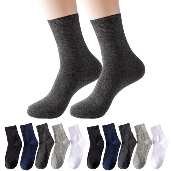 MADGININE 5 pairs Diabetic Socks for Men,Socks for Swollen Feet