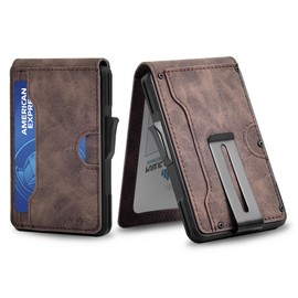 Aipinvip Mens Wallets RFID Blocking Automatic Pop Up Card Wallet with ID Window Card Holder Leather Passcase Wallet for Men UK Gifts