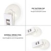 MEMOFYND Pack of 6 White Hooks with Suction Cups, Fixed