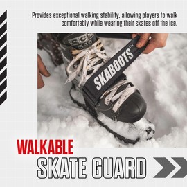 SKAboots Walkable Hockey Skate Guards - Medium - Fits Skates Sizes 1-4, Max Blade Length 10.6"