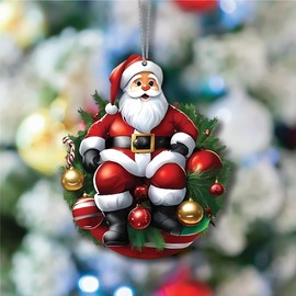 Funny Christmas Ornaments 2024, Santa Claus Decoration, Santa Ornaments, Santa Ornaments for Christmas Tree, White Elephant Gifts, Naughty Santa Ornament, Santa Christmas Ornaments, Santa Claus Decor